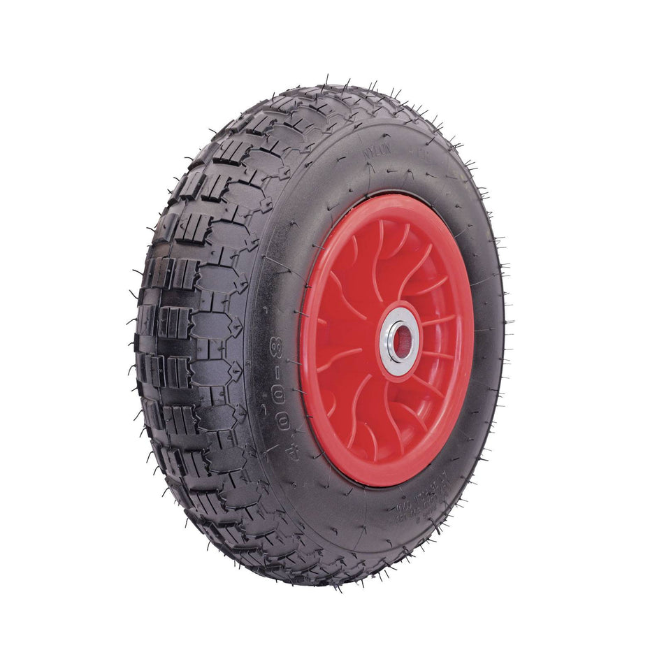 Easyroll 4.00x8" Pneumatic Nylon Wheel 1" Bearing 180kg