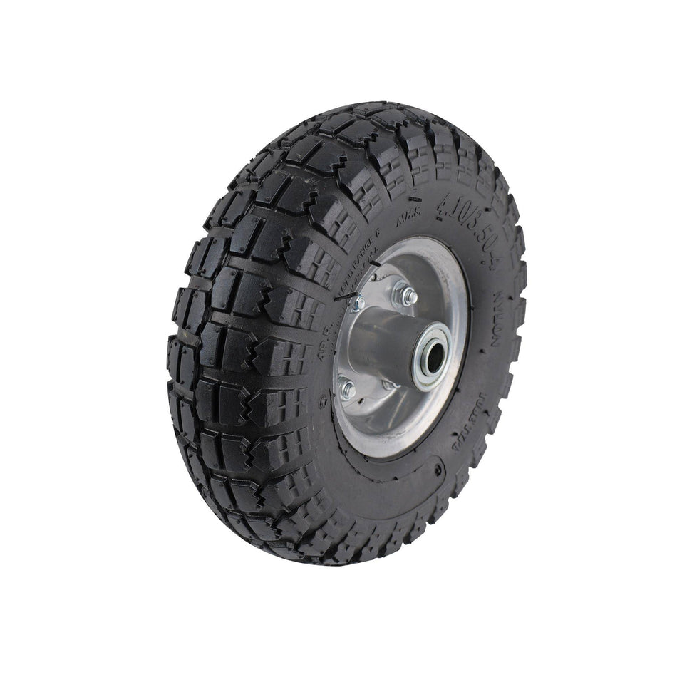 Easyroll 3.50x4" Pneumatic Wheel Steel Offset 5/8" Bearing 110kg