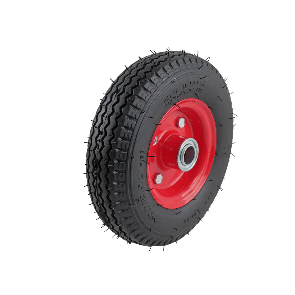 Easyroll 2.5x4" Pneumatic Foam Filled Wheel Steel Centred 20mm Bearing 75kg